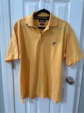 Ashworth Men's Pale Yellow Polo with Embroidered Logo